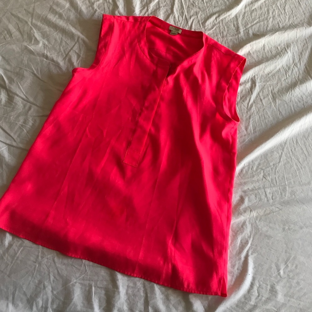 J Crew Neon Pink Top